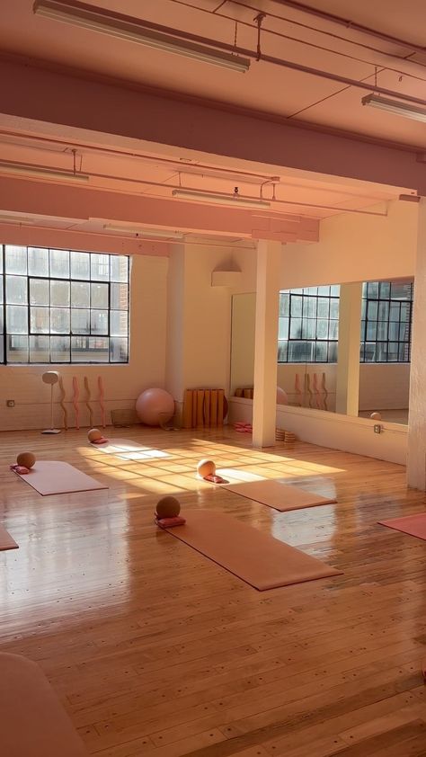 PUSH (@pushppnft) • Instagram photos and videos Pink Pilates Studio, Pink Yoga Studio, Pilates Studio Design Decor, Small Pilates Studio, Barre Aesthetic, Dance Branding, Pilates Studio Aesthetic, Pilates Yoga Studio, Workout Studio