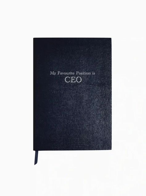 This notebook, designed exclusively for The Go-To, is artfully handcrafted in England by classically trained bookbinders. Featuring sleek silver detailing on navy lizard embossed card, its luxurious gold-edged cream paper makes it an elevated gift for the unashamed go-getter. Luxury Notebook, Corporate Girly, Perfect Grade, Smart Girl, Spencer Hastings, School Things, Go Getter, Ivy League, We Fall In Love