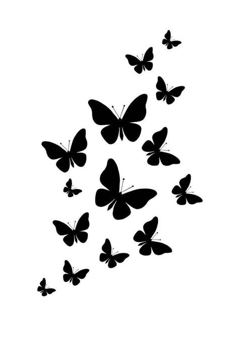 Svg Stickers, Silhouette Butterfly, Flying Butterflies, Svg Butterfly, Butterfly Stencil, Butterfly Png, Cricut Stencils, Butterfly Svg, Muster Tattoos