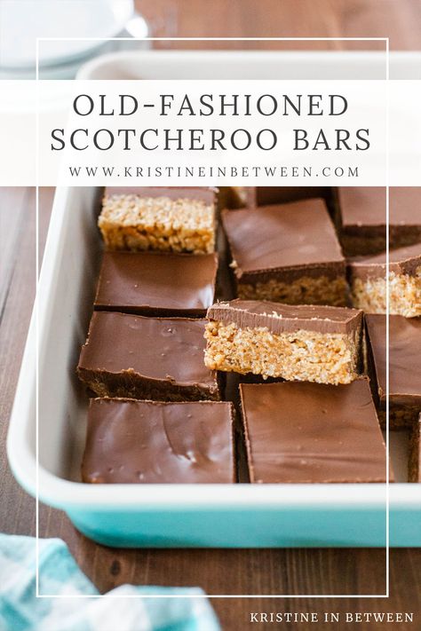 Old-fashioned Scotcheroo bars are a classic no-bake treat featuring a chewy peanut butter Rice Krispies base topped with a smooth, rich layer of chocolate, peanut butter, and butterscotch frosting. Perfect for any occasion, these bars are simple to make and irresistibly delicious. Butterscotch Frosting, Chocolate Rice Crispy, Rice Crispy Bars, Peanut Butter Rice Krispies, Best Christmas Cookie Recipe, Dessert Bar Recipe, Best Sweets, Butter Rice, Sweet Treats Recipes