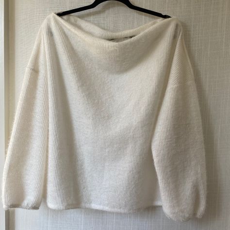 3rd Dimension, Boat Neck Shirt, Boat Neck Sweater, Boatneck Sweater, Winter Tops, White Sweater, Full Sleeves, Oversized Sweater, Crochet Sweater