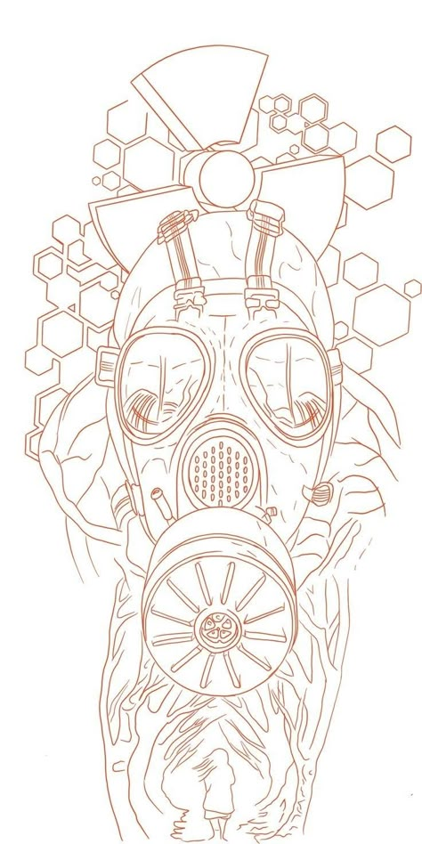 Calf Tattoo Stencils For Men, Tatoos Men Drawings, Gas Mask Tattoo Stencil, Leg Sleeve Tattoo Drawings, Gasmask Drawing, Sleeve Stencils Tattoo Designs, Tattoo Templates Stencil, Stencil Outline Tattoo, Tattoo Stencils For Men