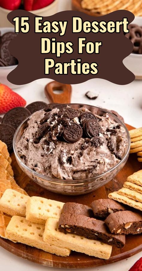 Dip For Work Party, Sweet Appetizers For Party Desserts, Smores Cheesecake Dip, Sweet Crockpot Dip, Fruit Dessert Dip, Finger Foods Sweet Desserts, Sweet Dessert Dips, Crockpot Dips Dessert, Dips To Eat With Crackers