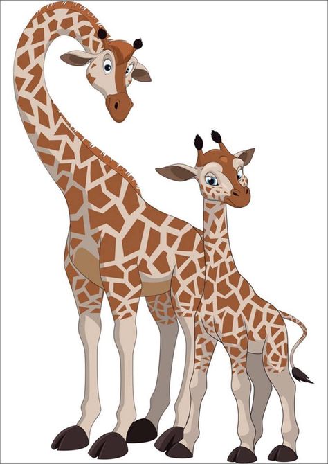 Giraffe Vector, Jungle Theme Birthday, Cartoon Monkey, Preschool Activities Toddler, Giraffe Baby, Animal Silhouette, Cute Cartoon Animals, Baby Giraffe, Art Drawings For Kids