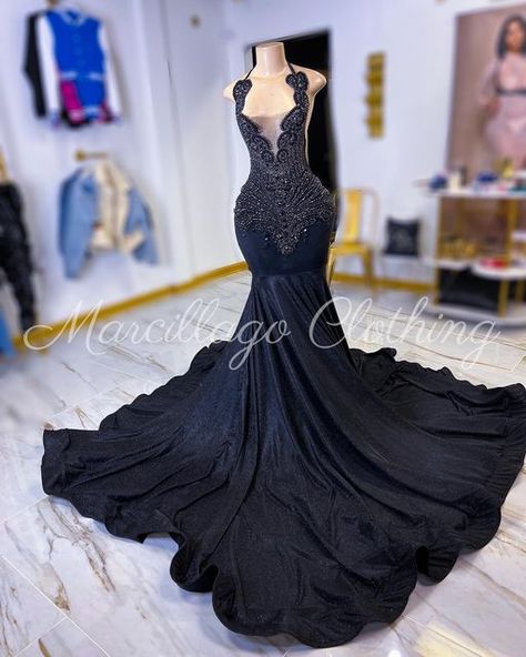 marcillagoclothing on Instagram: "“Midnight princess “ available now link in bio handmade by me 😍😍😍" Diamond Birthday Party, Diamond Birthday, Black Mermaid Prom Dress, Backless Bridesmaid Dress, Birthday Party Dresses, Prom Inspiration, Beaded Evening Gowns, Gorgeous Prom Dresses, Prom Girl Dresses