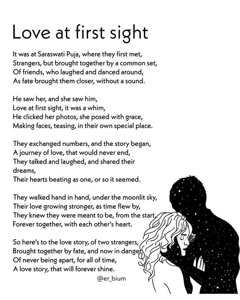 Love At First Sight Poems, Love At First Sight Quotes, First Love Poem, Sight Quotes, Love Poems For Boyfriend, She Quotes, Bullet Journal Notebook, I Love My Friends, Love At First