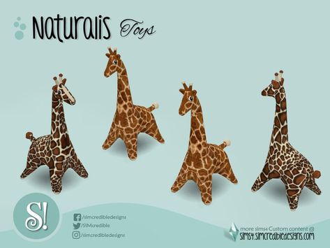 Sims 4 Giraffe Cc, Sims 4 Simcredible Cc, Sims 4 Safari Cc, Giraffe For Kids, Sims 4 Beds, Furniture Cc, Sims Baby, Giraffe Decor, Sims 4 Cas Mods