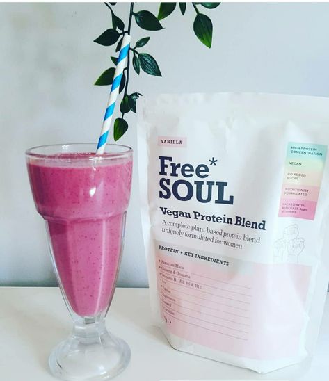 Breakfast Shake, Work Lifestyle, Breakfast Shakes, Free Soul, Vegan Protein, Plant Based Protein, Plant Based, Pink Ladies, Lifestyle