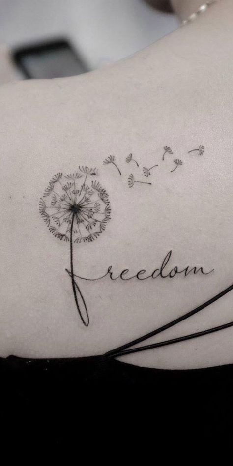 flower tattoo ideas, flower tattoo meaning, flower tattoo designs on hand, flower tattoo, flower tattoo ideas on arm, womens flower tattoos, upper arm flower tattoo ideas, birth flower tattoos Flower Tattoo Meaning, Freedom Tattoo, Lotusblume Tattoo, Dandelion Tattoo Design, Freedom Tattoos, Tattoo For Boyfriend, Flower Tattoo Ideas, Unique Small Tattoo, Flower Tattoo Meanings