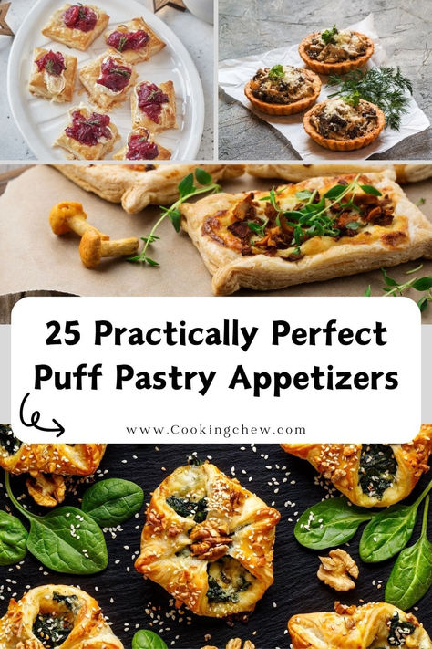 Easy Puff Pastry Appetizers for Every Occasion Pastry Dough Appetizers, Pastry Appetizers Easy, Easy Puff Pastry Appetizers, Savory Puff Pastry Recipes, Puff Pastry Appetizers Easy, Puff Pastry Recipes Appetizers, Puff Pastry Snacks, Puff Pastry Recipes Savory, Easy Puff Pastry Recipe