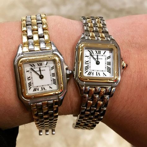 https://www.instagram.com/p/BPXRseFFjIj/ Vintage Watches Women, Expensive Watches, Luxe Life, Cartier Watch, Gold Jewelry Simple, Girly Jewelry, Jewelry Inspo, Arm Candy, Piercing Jewelry