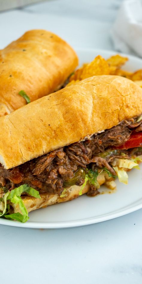 Roast Beef Po-Boy: My Roast Beef Po-Boy is dripping with a debris gravy that'll have you licking your fingers! It'll take you on a trip to New Orleans. Cajun Roast Beef, Cajun Roast, Instant Pot Cajun, Pot Roast Seasoning, Easy Cajun, Trip To New Orleans, Easy Grilling Recipes, Easy Grilling, Romantic Dinner Recipes