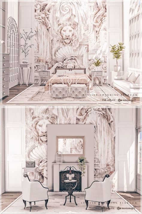 Sims 4 Elegant Bedroom, Sims 4 Royal Nursery Cc, Sims4 Cc Royal Furniture, Sims 4 Dior Cc Decor, Sims 4 Cas Background Luxury, Sims 4 Cute Room Cc, Sims 4 Cc Boujee Furniture, The Sims 4 Cc Furniture Luxury, Glam Sims 4 Cc