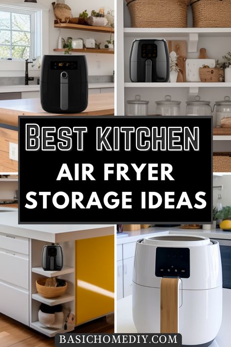 Are you looking for the best way to keep your kitchen organized and decluttered? If so, this post is for you, where we’ll cover the best place for air fryer storage ideas. Air Fryer On Countertop Decor, Air Fryer Storage Ideas, Air Fryer Storage, House Decorating Ideas Bedroom, Upgrade Home, Diy Kitchen Makeover Ideas, Diy Kitchen Makeover, Best Kitchen Gadgets, Declutter Kitchen