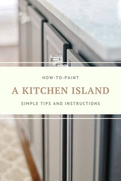 How To Paint a Kitchen Island - Thistlewood Farm Before And After Home Interior, Painted Kitchen Island, Painted Island, Basement Kitchenette, Kitchen Island Cabinets, Oak Cliff, House Work, Thistlewood Farms, Ideal Kitchen