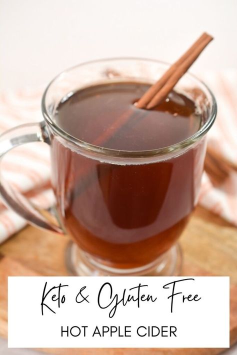 Sugar Free Apple Cider Recipe, Hot Cider Recipes, Keto Apple Cider, Brown Sugar Substitute, Hot Apple Cider Recipe, Wassail Recipe, Apple Cider Drink, A Hug In A Mug, Cider Drinks