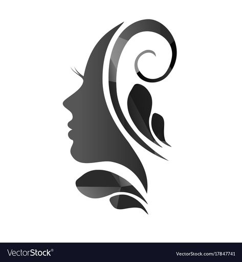 Women Illustration Art Faces, Silouttes Art Woman, Female Face Silhouette, Fashion Logo Design Inspiration, Logo Design Women, Silhouette Face, Silhouette Of A Woman, Face Silhouette, Face Outline