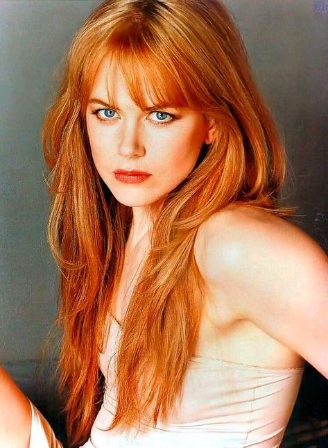 Nicole Kidman Hair, Nicole Kidman 90s, Sketchbook Reference, Red Hair With Bangs, Hair Color Pictures, Strawberry Blonde Hair Color, Red Hair Inspo, Red Heads, Strawberry Blonde Hair