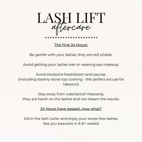 Lash Lift has quickly become such a popular procedure! This service opens the eyes, gives the appearance of longer, thicker, darker lashes, and offers much less maintenance than eyelash extensions. Elleebana brand is my favorite!! and uses a safe, chemical process to break down the bonds of the hair to redirect the lash into a new lifted style. The Lash Lift can be maintained every 6-8 weeks and can be retained even after showering or swimming! #lashlift #lashliftboston #lashliftnewton #lash... Lash Lift Aftercare, Lash Lift Benefits, What Is A Lash Lift, Lash Lift Results, Lash Lift Info, Lash Lift Training, Elleebana Lash Lift, Esthetician Quotes, Eyelash Lift