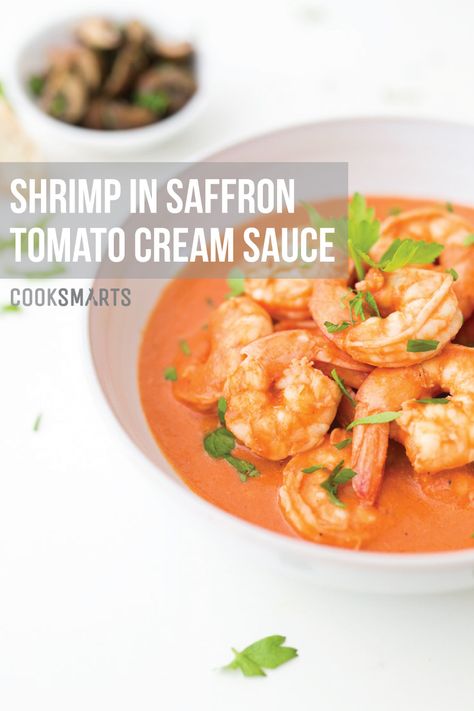 Saffron Cream Sauce, Shrimp Cream Sauce, Saffron Cream, Vegetables And Rice, Saffron Recipes, Seafood Meals, Cream Sauce Recipe, Tomato Cream Sauce, Cream Sauce Recipes