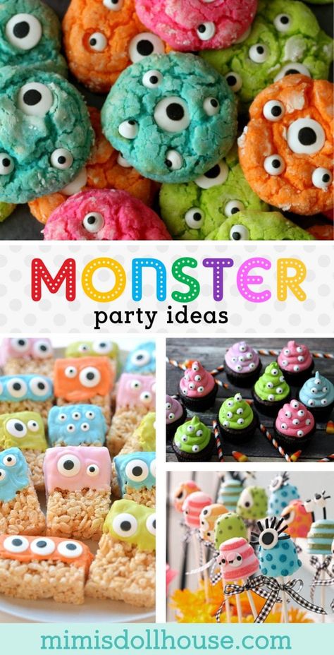 Monster Party Ideas, Monster Birthday Party Ideas, Monsters Inc Party, Monster Party Decorations, Desserts Birthday, Monster First Birthday, Monster Birthday Party, Themed Party Ideas, Little Monster Birthday