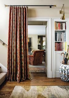 Stop That Draft: 8 Ways To Keep Winter Chills Out Striped Accent Wall, Large Hallway, Cute Curtains, Pinterest Room Decor, Custom Drapes, House Design Photos, Random House, Classic Decor, Curtain Designs