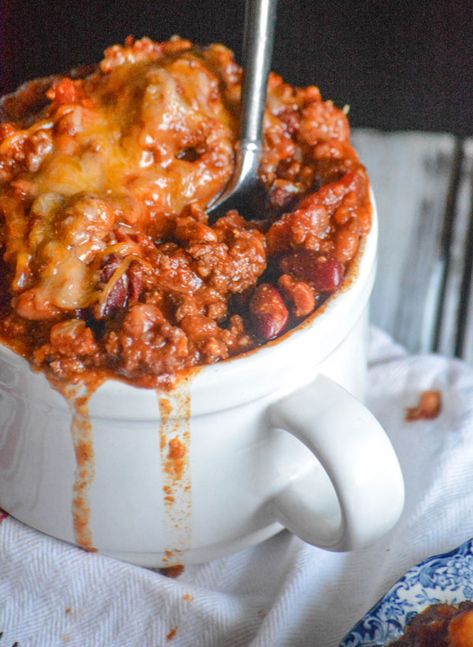 No Bean Chili Recipe, 30 Minute Chili, Turkey Wild Rice Soup, Classic Chili Recipe, Homemade Chili Recipe, Favorite Chili Recipe, Cowboy Beans, Bean Chili Recipe, Bean Recipe