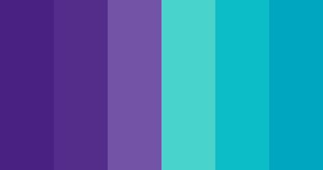 Violet Color Palette, Purple Logo Design, Purple Hex, Turquoise Color Scheme, Royal Blue Outfits, Purple Names, Teal Color Schemes, Teal Outfits, Turquoise Color Palette