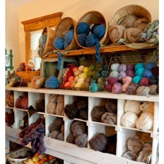 Yarn bins Yarn Store Display Ideas, Yarn Collection Craft Rooms, Shelf For Yarn, Organize Yarn Stash, Yarn Shop Display Store Windows, Wool Storage, Yarn Display, Knitting Storage, Winter Session