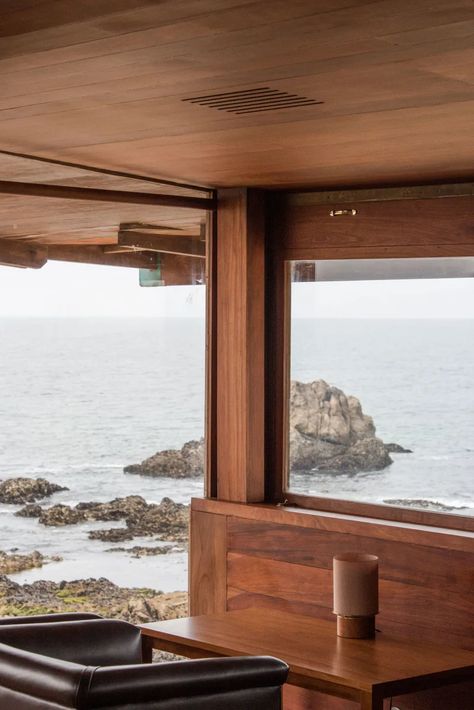 Álvaro Siza Vieira, João Morgado · Renovation of Boa Nova Tea House · Divisare Alvaro Siza, Masonry Wall, Exposed Concrete, Exterior Wood, Sustainable Architecture, Tea House, Contemporary Architecture, Large Windows, Tea Room