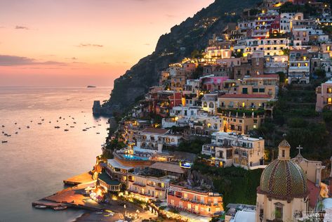 Italy Positano, Italy Sunset, Italy Landscape, Outdoor Photographer, Romantic Sunset, Amalfi Coast Italy, Italy Photography, Italy Aesthetic, Holiday Resort