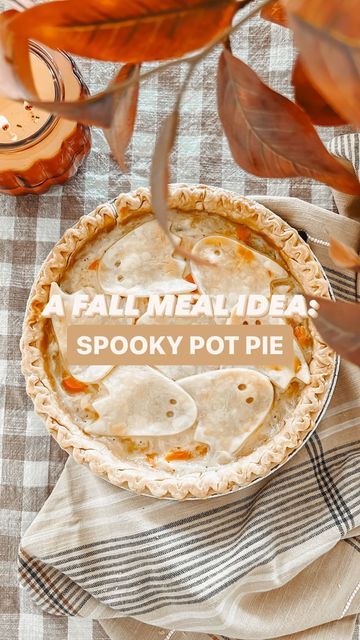 Nikki Le on Instagram: "Chicken pot pie but make it spooky 👻🖤🥧 ⠀⠀⠀⠀⠀⠀⠀⠀⠀⠀⠀⠀ I saw this idea shared on @pinterest and had to give it a try! Save time by using a frozen @pillsburybaking pie shell like I did. Use any chicken pot pie recipe you wish (I used @thepioneerwoman’s recipe) and top your pie with ghosts by using a ghost cookie cutter + a straw for the eyes & a refrigerated pie crust roll. Bake your pie per the recipe’s instructions & enjoy! ⠀⠀⠀⠀⠀⠀⠀⠀⠀⠀⠀⠀ https://liketk.it/4j5Tw #fallrecipes #halloweenrecipes #halloweenrecipe #pillsbury #pinterestinspired" Chicken Pot Pie Recipe, Pot Pie Recipe, Halloween Food Treats, Refrigerated Pie Crust, Chicken Pie, Family Eating, Chicken Pot Pie Recipes, Pie Shell, Halloween Recipes