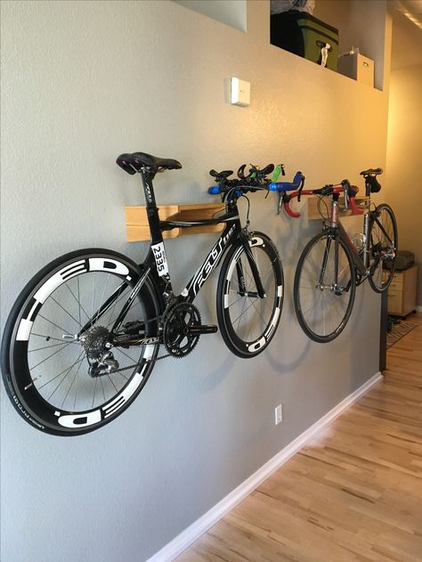 Hanging Bike Rack, Bike Storage Apartment, Indoor Bike Storage, Bike Rack Garage, Wall Mount Bike Rack, Bike Storage Garage, Bike Storage Solutions, Bike Hanger, Garage Organisation