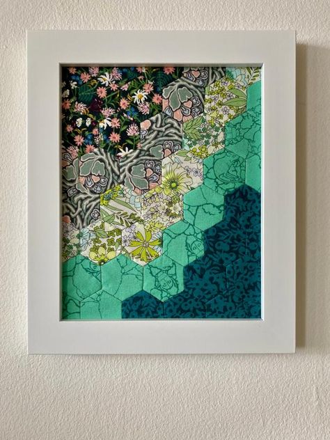 How to Make Quilted Wall Art | HGTV Patch Work Wall Hangings, Patchwork Wall Hanging Ideas, Quilt Wall Hanging Patterns Simple, Paper Collage Wall Art, Framed Quilt Blocks Wall Hangings, Easy Quilted Wall Hangings, Quilt Pictures Wall Hangings, Paper Patchwork Art, Fabric Scrap Wall Art