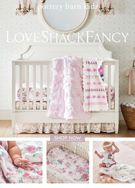 Ethereal Nursery, Pottery Barn Nursery, Bow Nursery, Pottery Barn Baby, Sweet Room, Girl Nursery Themes, Nursery Theme, Themed Nursery