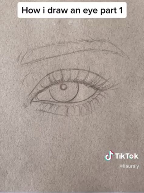 How To Draw Real Eyes, Eye Drawing Beginner, Easy Eyes To Draw For Beginners, Eyes Drawing Simple Easy, How To Draw Basic Eyes, How To Draw Even Eyes, Eye Easy Sketch, Easy Eye To Draw, Eye Toturial Draw Easy