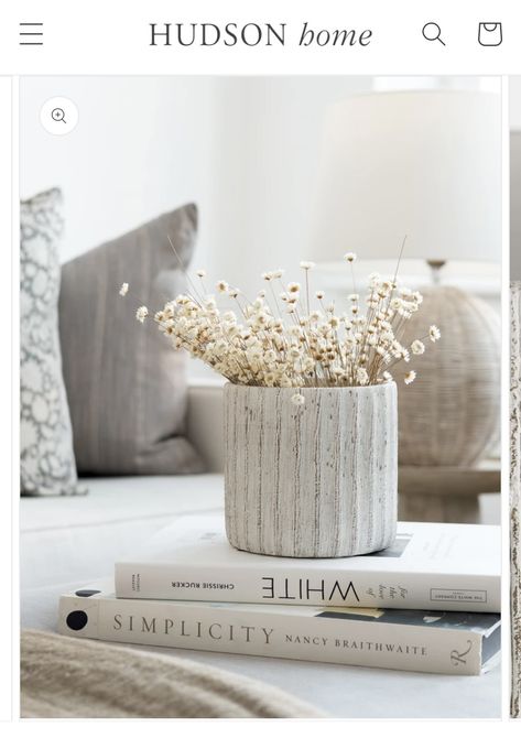 Hudson Homes, Coffee Table Styling, Tiny Flowers, Star Flower, White Colour, Front Room, Shelf Decor, Small Furniture, My Flower