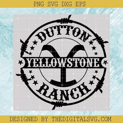 Yellowstone Logo, Dutton Ranch Yellowstone, Yellowstone Svg, Rip Yellowstone, Silhouette Printables, Yellowstone Ranch, Yellowstone Series, Cricut Svg Files Free, Dutton Ranch