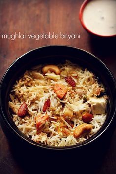 mughlai vegetable biryani recipe – mild and lightly spiced biryani with mixed veggies and dry fruits ‪#‎vegetarianfood‬ ‪#‎vegrecipesofindia‬ Mughlai Biryani, Veg Biryani Recipe, Rice Spices, Vegetable Biryani Recipe, Biryani Recipes, Vegetable Biryani, Veg Biryani, Indian Rice Recipes, Rice Dinner