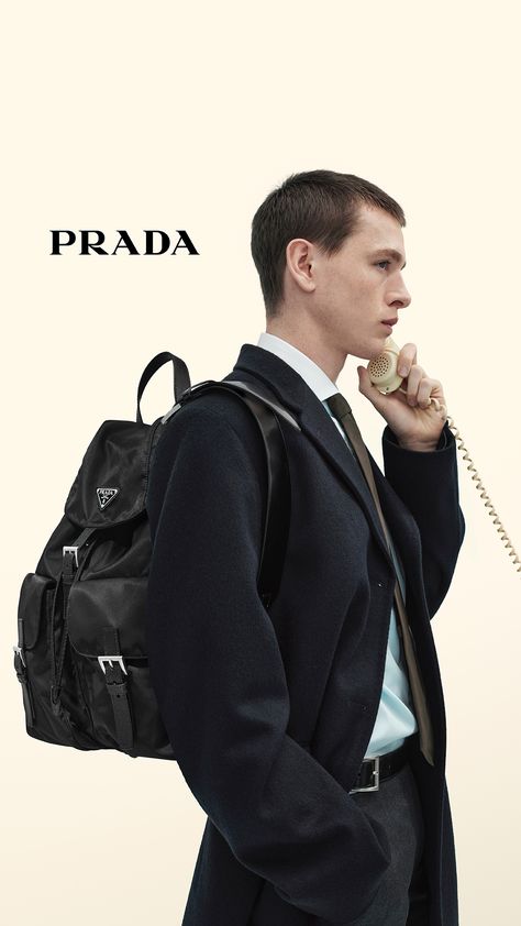 The season's new formal attire combines sporty details, contrasting colors, and modern geometries. Discover the latest Men's Collection. Prada Aesthetic, New York Outfits, Look Formal, Ballerina Slippers, Mens Travel Bag, Luggage Bags Travel, Jogging Suit, Prada Sunglasses, Messenger Bag Backpack