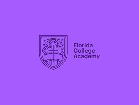 Florida College Academy by Javizapien on Dribbble School Branding, Florida College, Colleges In Florida, College Logo, Logo Images, Private School, Get Inspired, Design Inspiration, Florida