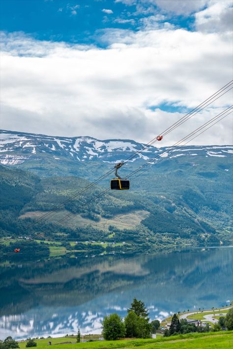 Voss Gondol taking you up to the summit of Hangustoppen Voss Norway, Norway Travel, 10 Reasons, Small Towns, West Coast, The Mountain, Finland, Fall In Love, Norway