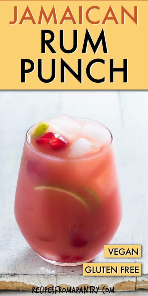 Non Alcoholic Rum Punch, Punch Bowl Cocktails Alcohol, Carribean Rum Punch Cocktail, 2 Gallon Alcoholic Punch, Booze Punch Recipes, Jamaican Alcoholic Drinks, Batch Drinks Alcohol, Rum Punch Recipes Carribean, Best Rum Punch Recipe