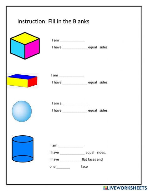 3d shapes 2d And 3d Shapes Worksheet, 3d Shapes Worksheets, Grade 6 Math, 2d And 3d Shapes, Math Tutorials, 2nd Grade Math Worksheets, Shapes Worksheets, Math Test, 3d Shapes