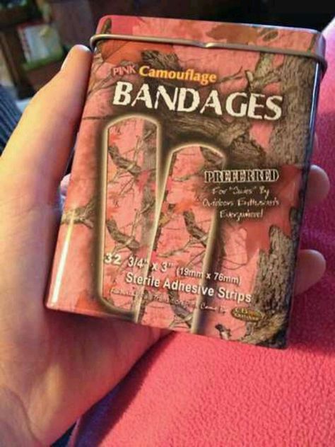 Pink camo bandaids! Supernatural Clothes, Camo Life, Muddy Girl Camo, Girl Camo, Muddy Girl, Hunting Girls, Hunting Camo, Mossy Oak Camo, Camo Girl