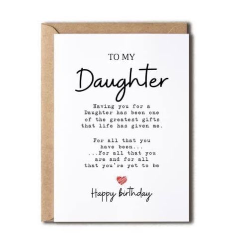 Christmas Gifts For Daughter, Birthday Card For Daughter, Daughter Birthday Cards, Gifts For Daughter, Dear Daughter, Daughter Quotes, Gift For Daughter, Daughter Birthday, Card Card