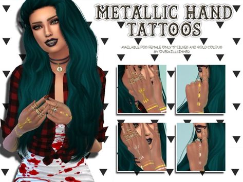 Overkill Simmer's Metallic hand Tattoo Sims 4 Tattoos, Sims 4 Downloads, 27 Years Old, Hand Tattoo, The Sims Resource, Sims 4 Mods, Sims Resource, Sims Cc, The Sims