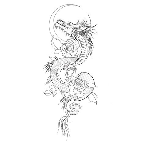 Gemini Dragon Tattoo, Gemini Dragon, Fairy And Dragon, Good Tattoo Quotes, Dragon Tattoo Art, Tattoo Spots, Dragon Tattoo Designs, Taichung, Tattoo Outline