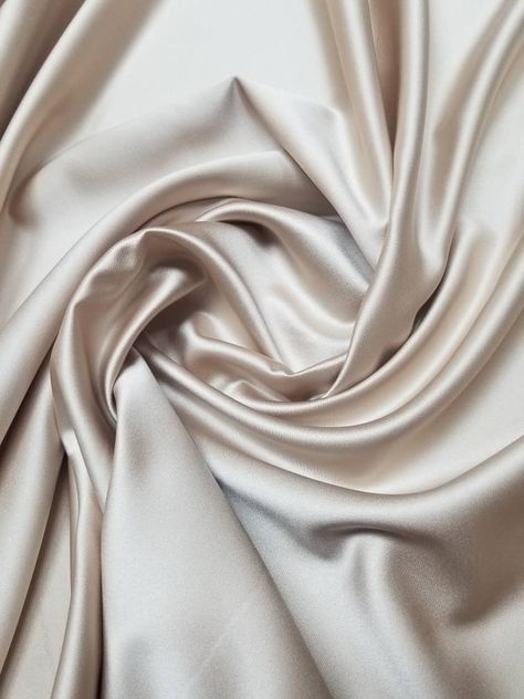 "Beige champagne color fine satin fabric. Usable for apparel,accessories and interior designing. Beautifully made to use for costumes, decorations, weddings and much more. Width : 60\" inches Color : Khaki / Beige /champagne Content : Polyester Thank you for your coming! Please read policy before placing an order. Please contact us via ETSY Conversations for more details. Fabrics are sold by the yard. We will continue length of multiple yards . It will come in one piece of the multiple yards you Fabric Colour Palette, Bridal Color Schemes, Beige Fashion Aesthetic, Champagne Colour Palette, Champagne Color Scheme, 15 Decorations, Wardrobe Colors, Champagne Fabric, Beige Champagne