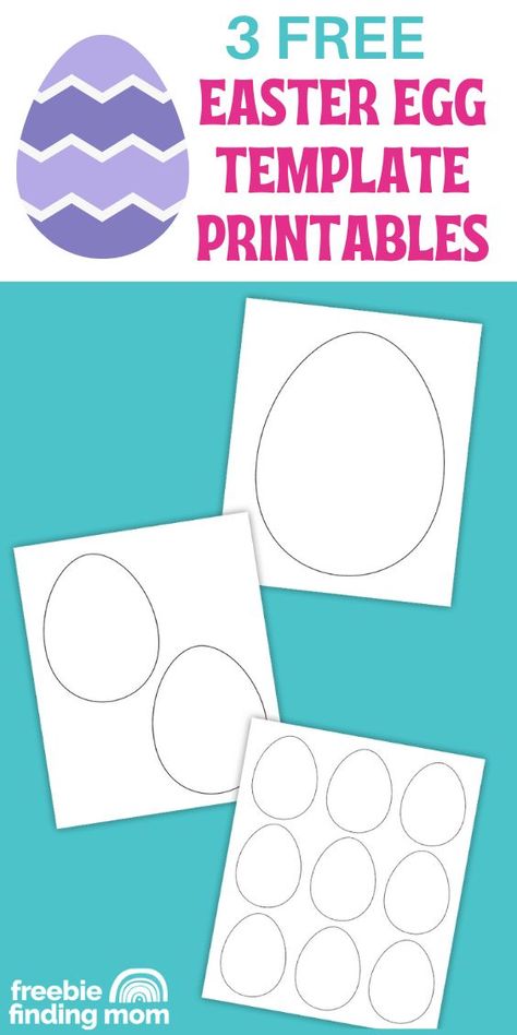 These are three free Easter egg template printables of a large Easter egg, medium Easter eggs, and small Easter eggs. Easter Egg Crafts Preschool, Easter Egg Activities, Easter Egg Printable, Easter Egg Template, Easter Templates Printables, Egg Template, Easter Crafts Preschool, Easter Eggs Kids, Egg Card